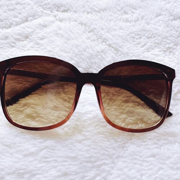 Joanne Clear Brown Square Sunglasses - Picture 2 of 14